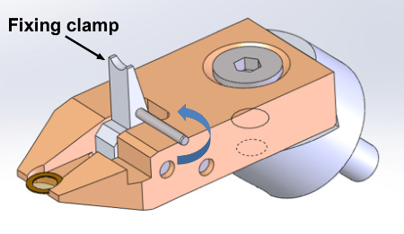 TKD sample holder with open clamp