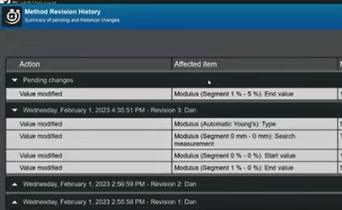 Revision History in Bluehill® Universal