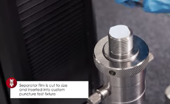 Puncture Test Fixture - Testing Separator Film for Electric Vehicle Batteries